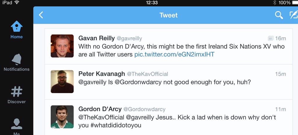 My favourite Twitter moment of the day: bravo @Gordonwdarcy