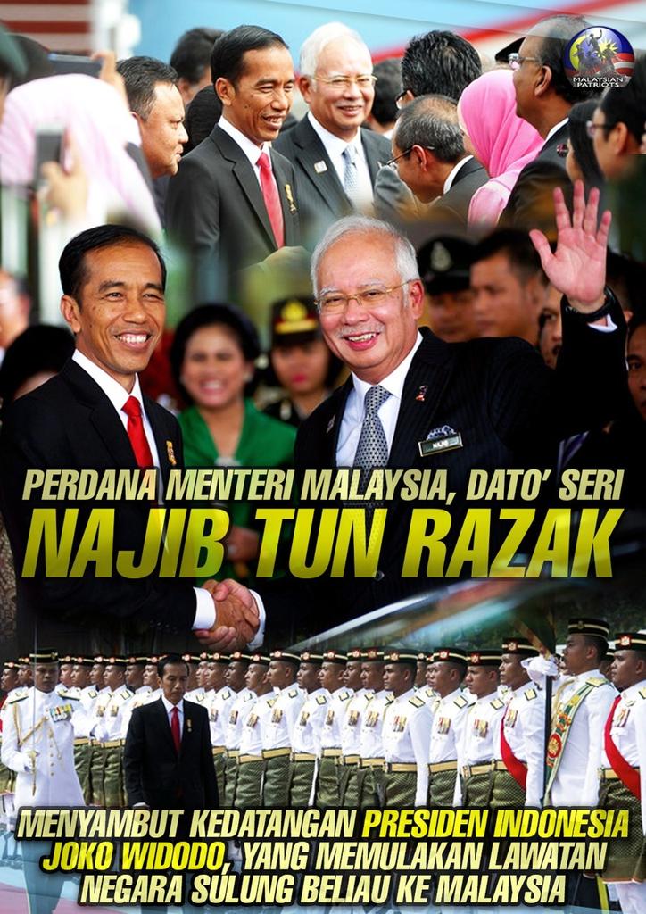 Huan2U's tweet photo. PM @NajibRazak menyambut kedatangan Presiden #Indonesia Joko Widodo ke #Malaysia. @PMOMalaysia @IsmailSabri60 http://t.co/oH9CMUA2gw