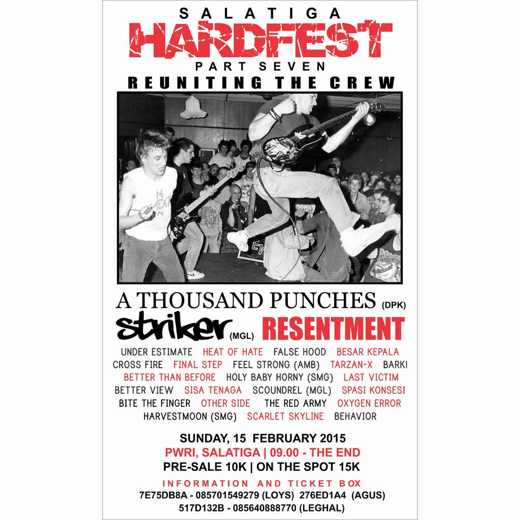 Jangan lupa ya gaes,15 feb 2015! Ada band2 canggih! <a href="/a1000punches/">A THOUSAND PUNCHES</a> @STRIKERBEATDOWN <a href="/RESENTMENTHC/">IG : RESENTMENTHC</a> <a href="/LastVictim_Sltg/">Last Victim</a>