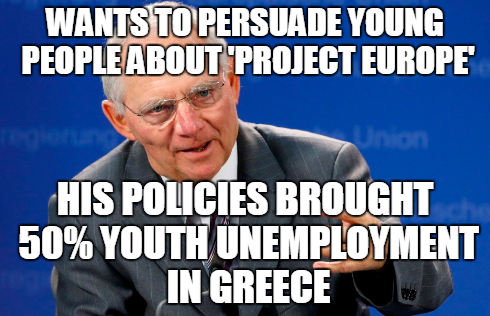 kostasdask's tweet image. #grexit Tell us about 'project Europe' mr Scheuble