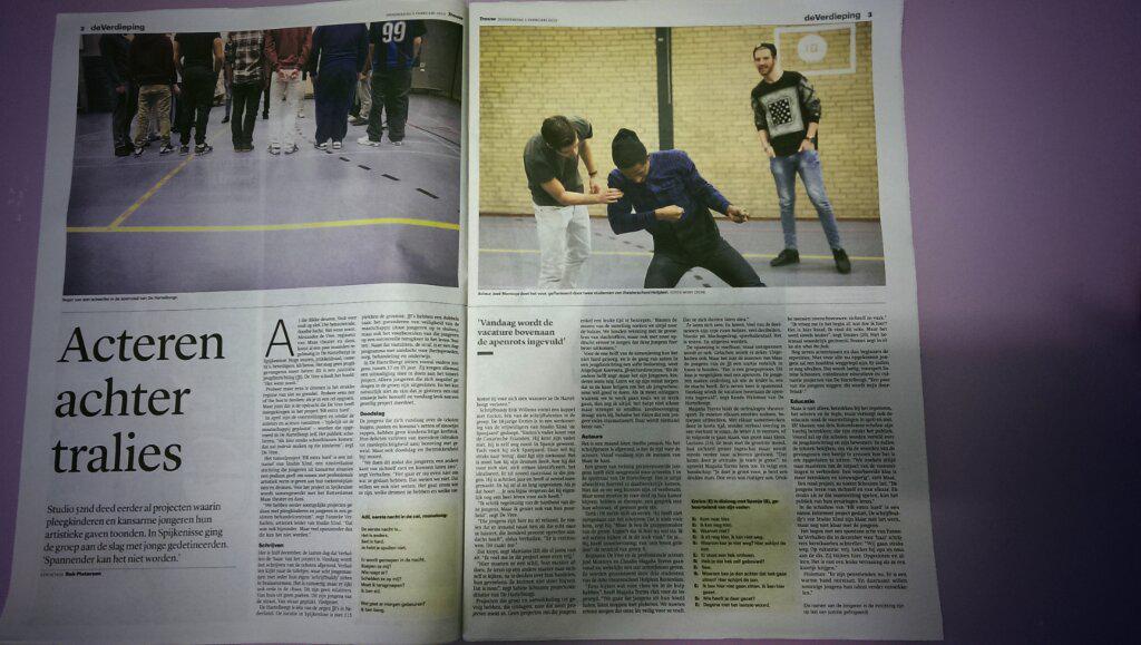studio52nd's tweet image. Vandaag in Trouw! Over de jongens in JJI De Hartelborgt en ons project met @tdMaas