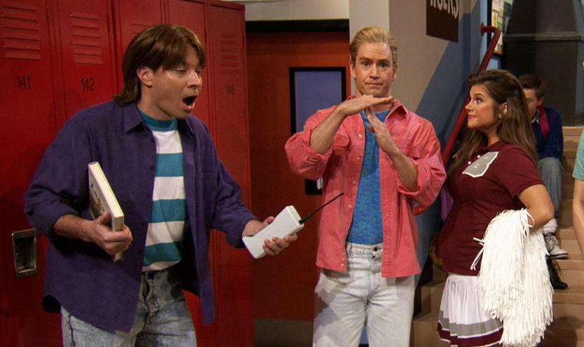 usatodayent's tweet photo. .@jimmyfallon reunited the 'Saved by the Bell' cast last night and it was, in a word, amazing  http://t.co/FROwFq0oEl http://t.co/ZLQ98j0Bqt