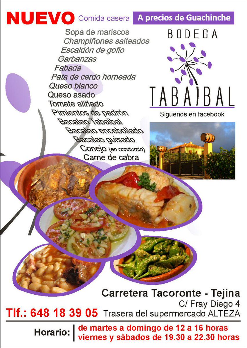 TabaibalBodega's tweet photo. ¿Cocina casera entre viñedos? Lo hacemos, cada día, en la #FincaTabaibal #Tacoronte. http://t.co/djdCrn1TOz