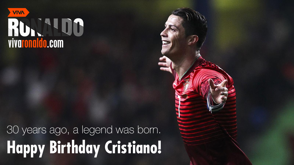 VivaRonaldo's tweet photo. Happy Birthday @Cristiano!!! #CR30 #ParabensCristiano #VivaRonaldo http://t.co/nSkPA7sRCT