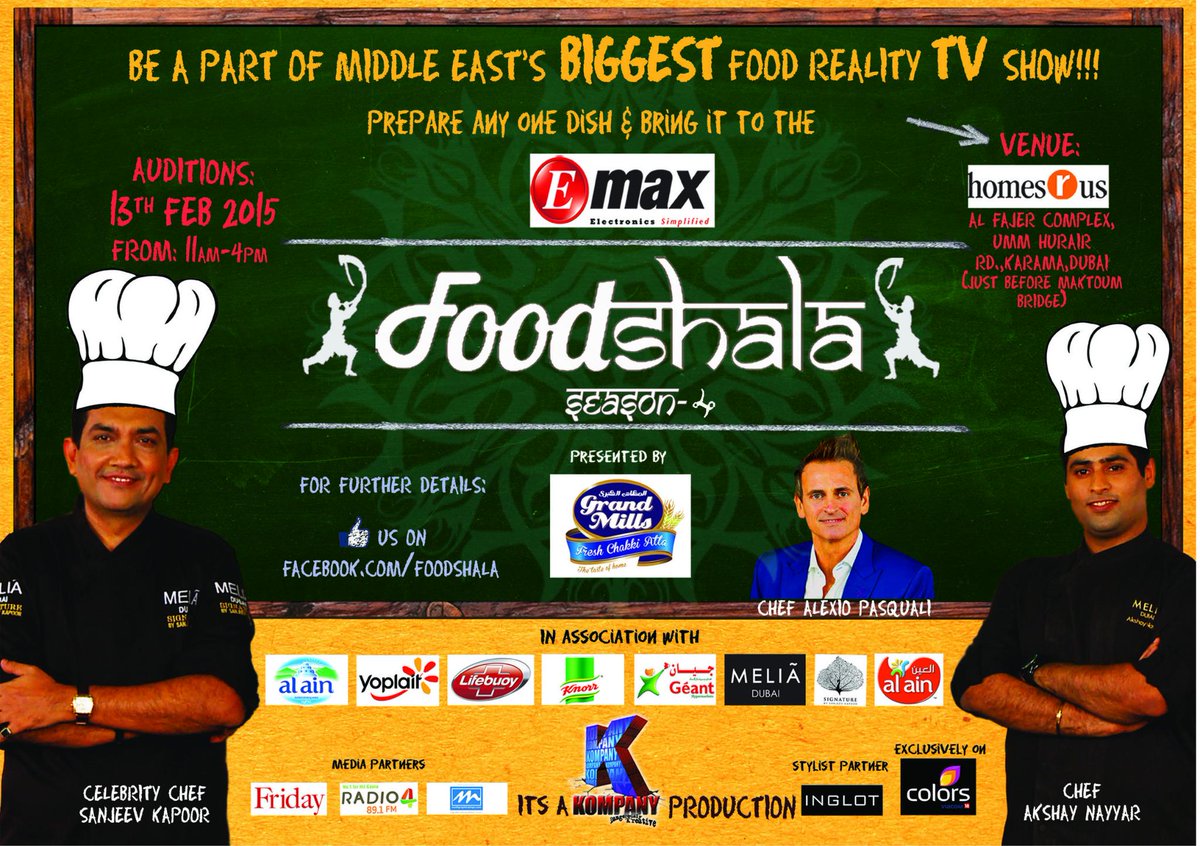 Foodshala's tweet photo. FOODSHALA Season 4 http://t.co/2tjP0QzWLt