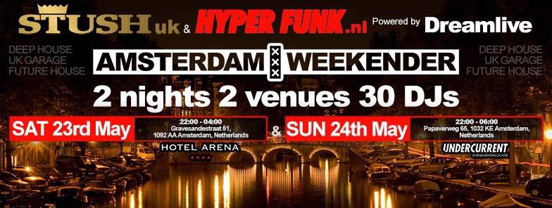 HyperFunkNL's tweet photo. @Stushparty1 &amp; @HyperFunkNL #amsterdam #weekender watch out for The early bird tickets! Powered by @DreamliveFM http://t.co/WCwsvlR5iG