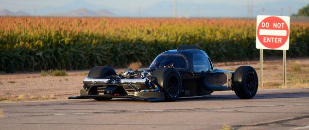 Jalopnik's tweet photo. The Nissan LMP1 car naked looks like a hot rod from the future. http://t.co/CrkIxNsBQ8 http://t.co/UPzJn23eqC