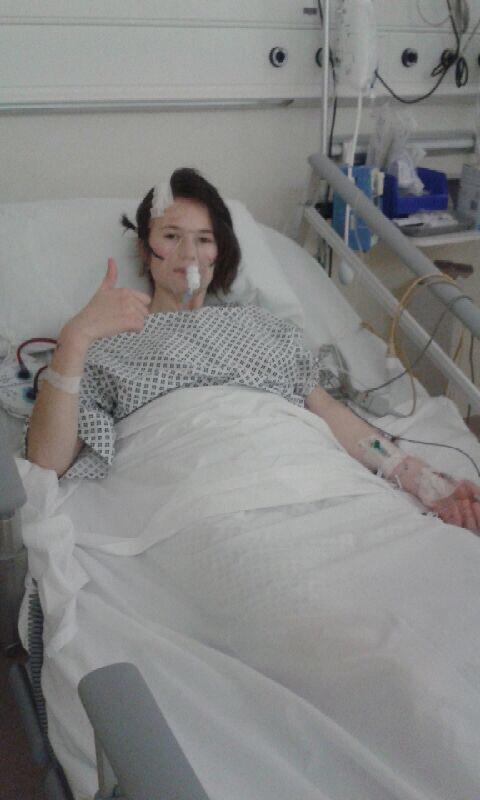 <a href="/NikitaSmith25/">Nikita Smith</a> just had her skull repositioned and bolted back in place 👍😳#FIGHTER