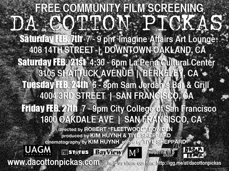 DaCottonPickas's tweet photo. Red Carpet Premiere of #dacottonpickas THIS SATURDAY in #Oakland ; check out our other SF/Berkeley screenings http://t.co/XLaj4JfaUw