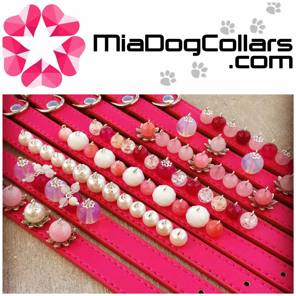 MiaGemsJewelry's tweet photo. A special handcrafted collar for your furry princess from our #MiaDogCollars pink collection💗🎀#DogCollars #Dogs http://t.co/ye8JchWPoW