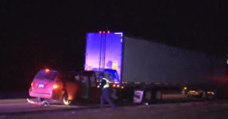 seeingmachines's tweet photo. Car vs truck. Senator learns the dangers of #distracteddriving the hard way http://t.co/8Tf7Uk9IKl  #trucking http://t.co/EyEHPr86dg