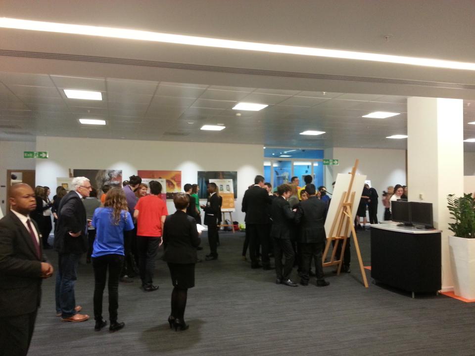 cubed4's tweet photo. Crowds starting to arrive at #appsforgood http://t.co/WcumB78Dpa