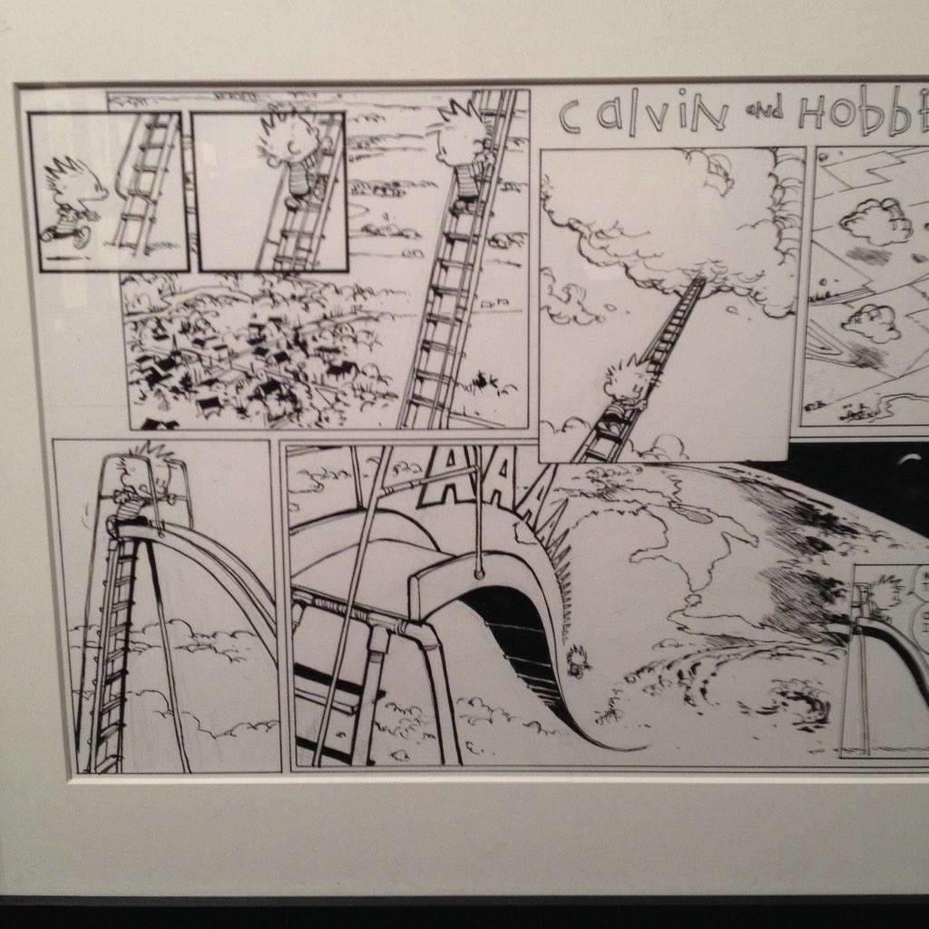 BenjaminBASSO's tweet photo. Souvenir d'Angoulême: the fantastic Calvin & Hobbes exhibition. (@actudufauve) #FIBD2015 #billwatterson http://t.co/yCgQDPSnDv