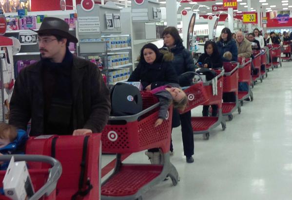 CityNewsTO's tweet photo. Are you shopping at #Target today? Were the deals worth it? Tweet us and let us know... #Targetsales http://t.co/Eh3BhTBdov