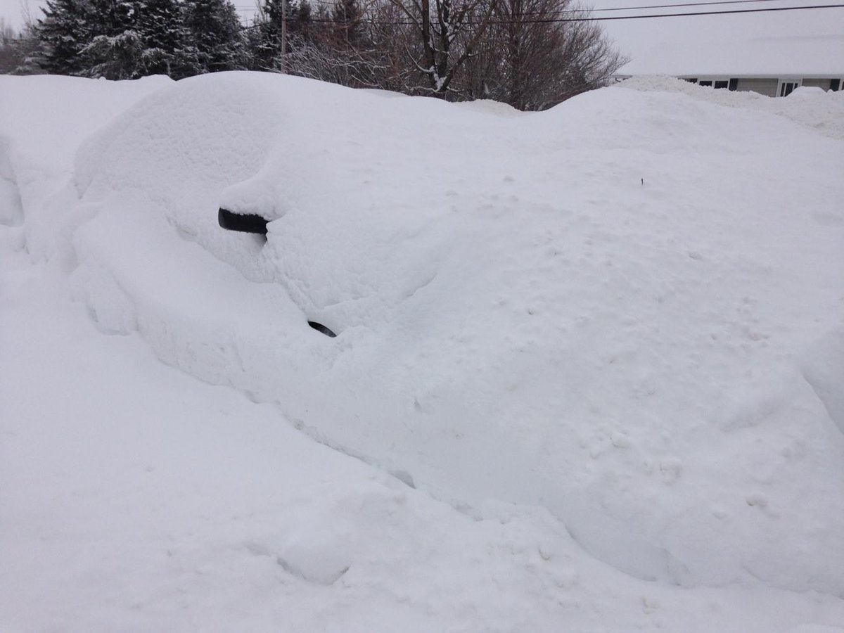 macinnisCTV's tweet photo. This car's not going anywhere for a while. #snowwrapped @CTVAtlantic http://t.co/tQHm4w92cL