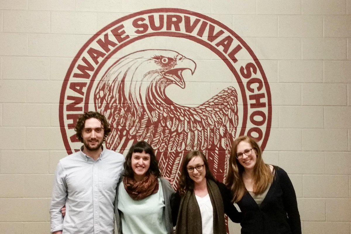 ccadapt's tweet image. CCARG lab members were guest juges at the Kahnawake survival school's science fair (grades 7 to 11) #community