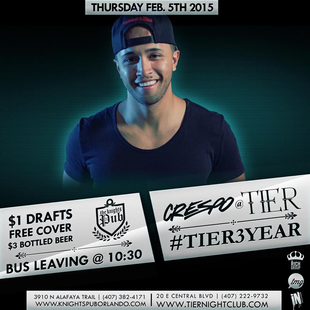 KEG_UCF's tweet photo. @crespotheDJ in town and Buses leaving in front of pub at 10:30! $10 round trip. No Cover! FREE Martinis for girls! http://t.co/UzM21eiHDZ