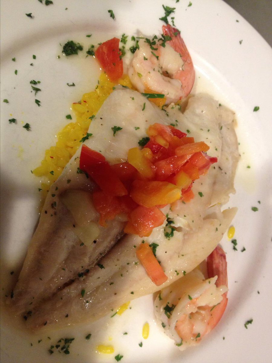 LaMezzaluna's tweet photo. Wanna feel like you are in the Caribbean? Try our Tilapia, saffron risotto &amp; shrimp with peppers &amp; papaya bruschetta! http://t.co/53yFxDBgEm