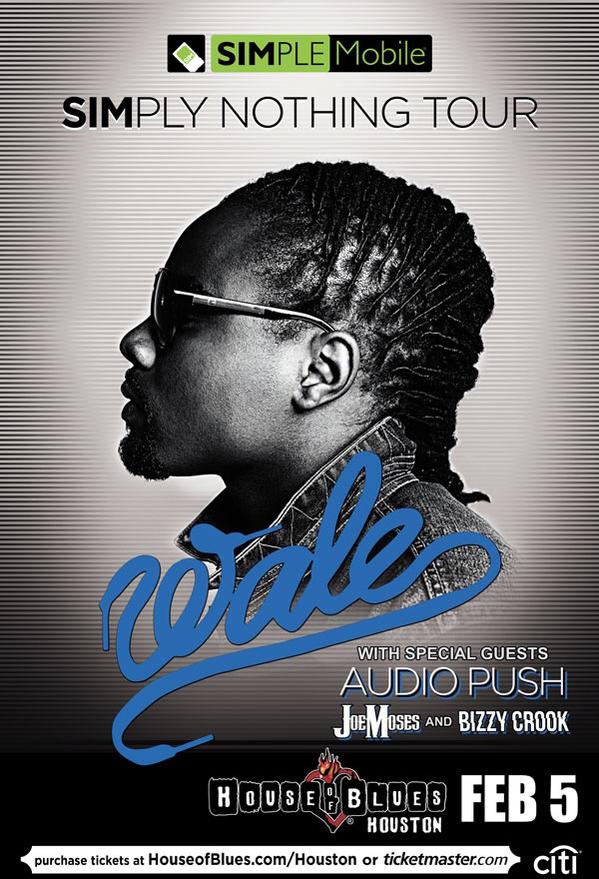 CharlieXMovie's tweet photo. Tonight. @Wale at @HOBHouston w/ @AudioPush @BizzyCrook & more. #HoustonHipHopFix #StayConnected http://t.co/H0OQHMlkYt