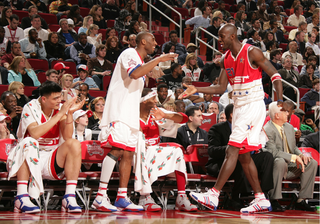 NBAAllStar's tweet photo. (2 of 2) How many career points combined have Kobe & KG scored in All-Star games? Use #NBAAllStarSweeps AND #NBA2K15 http://t.co/5crhJOTU1S