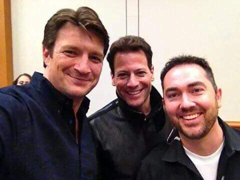 Ptaszek87's tweet photo. @NathanFillion @ioangruffudd #mysteryman so much awesome in just one picture. #Forever #Castle #Menat10 http://t.co/MRPJ9T4Vtx