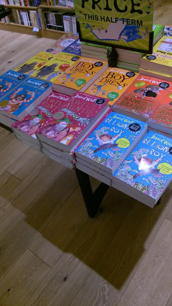 Rachel__Edgar's tweet photo. I spend too much time in book shops,I found the @davidwalliams section though @WestLanePrimary #getwalliamstowestlane http://t.co/SjnV6yaprd