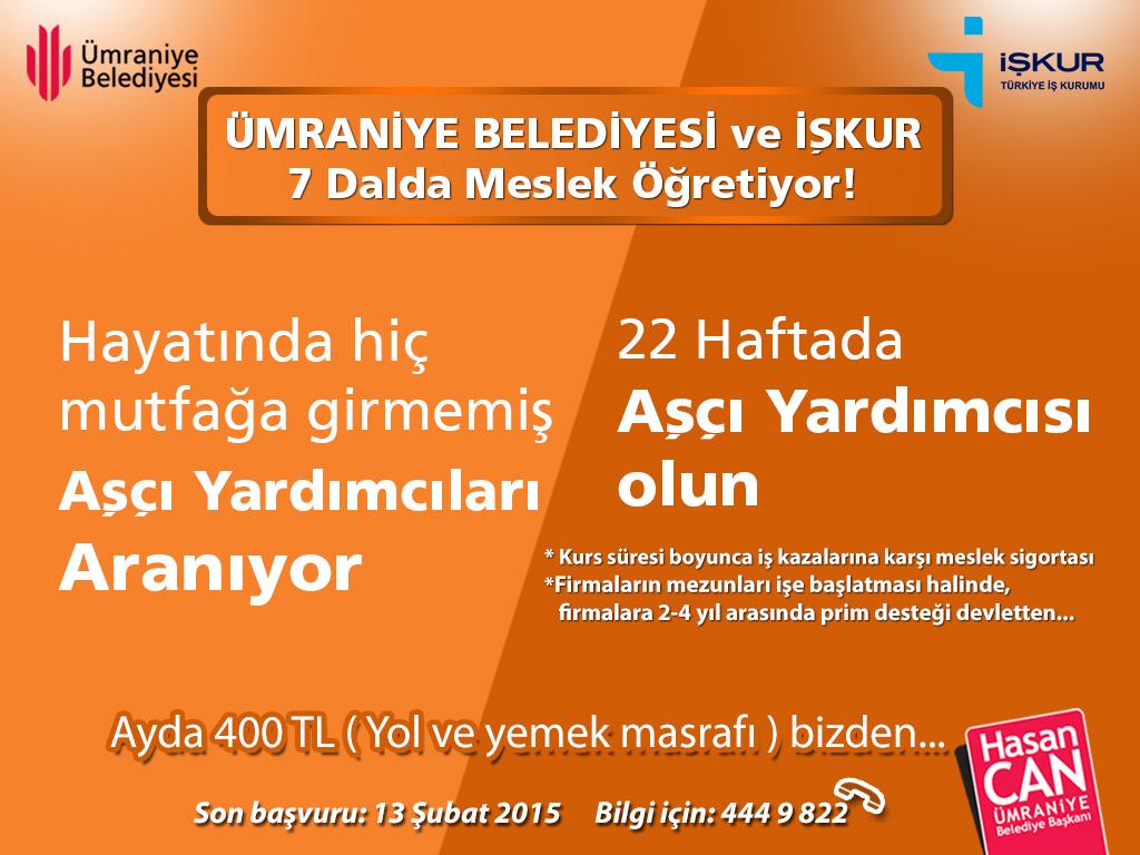umraniyebeltr's tweet photo. Siz kurs görün, meslek sahibi olun, ödeme yerine masraflarınız bizden olsun! http://t.co/lu3eHSnsRp