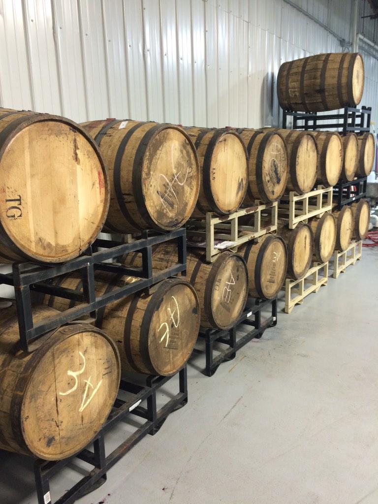 Filled up some fresh ones today! #barrelporn #craftmead #craftcider #bourbonbarrelaged