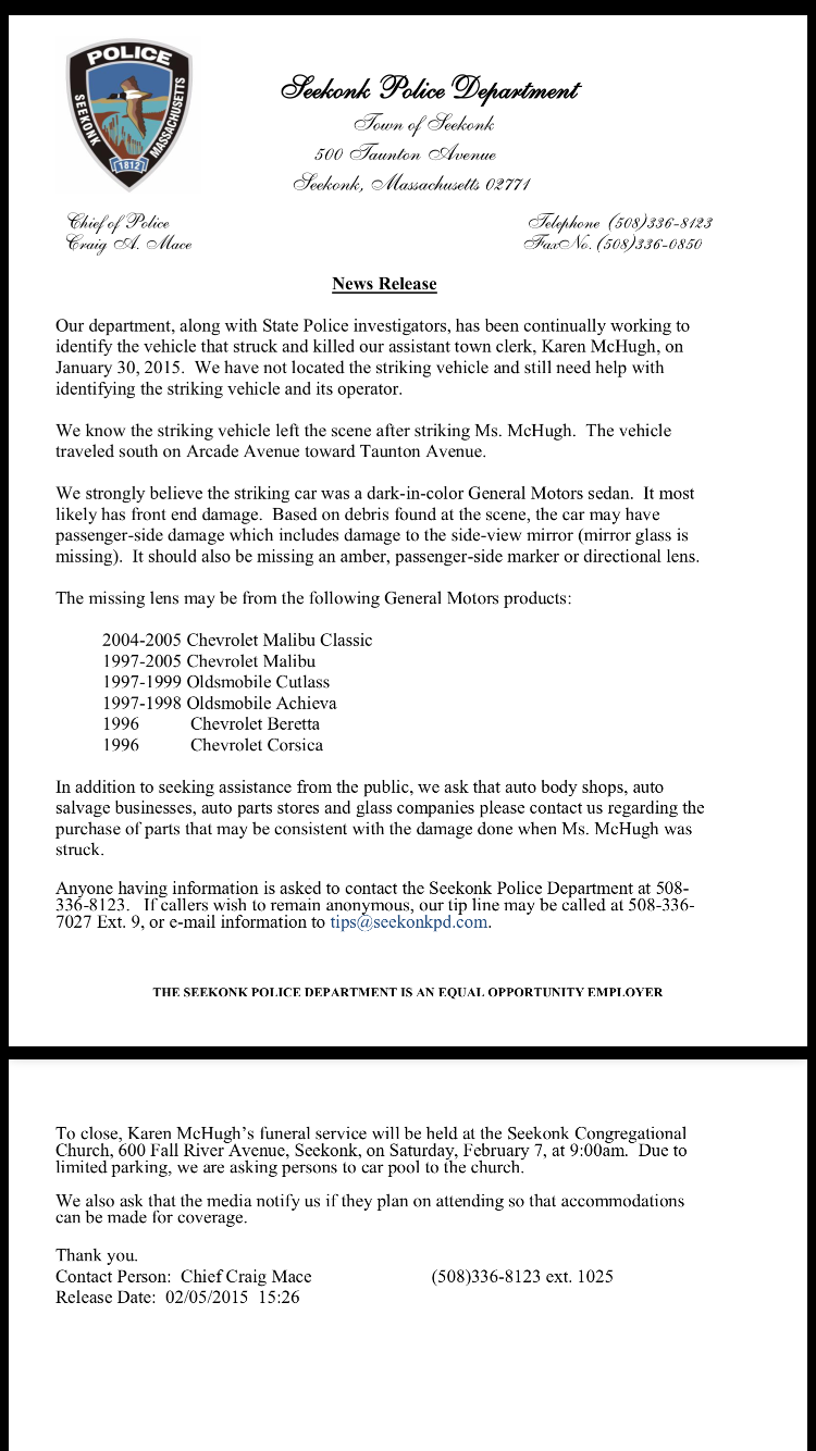 Seekonk Police Dept. on Twitter "The Seekonk Police need your help