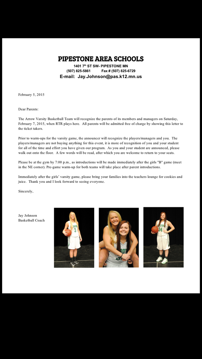 PAS_GirlsBB's tweet photo. Parents' Night 2015 information. #Saturday http://t.co/tK5319H7iK