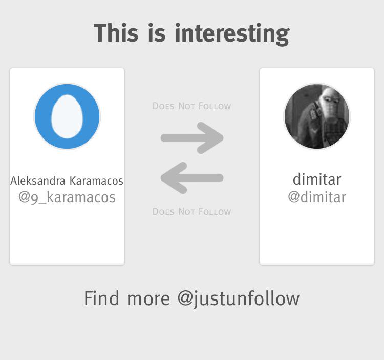 9_karamacos's tweet photo. Surprising #FriendCheck result! @dimitar http://t.co/0AVKSfvRAe http://t.co/tOwcjy95cg