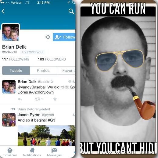 delkypoo's tweet photo. Found this imposter, who do you think you are?There's only one me. Chief Inspector Delk is on the case #GoCommodores http://t.co/U6oa1MPSr4