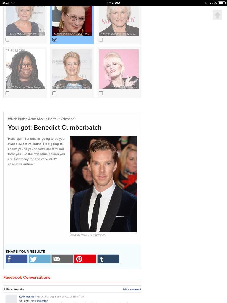 //I GOT BENEDICT CUMBERBATCH. HELLA. buzzfeed.com/kimberleydadds…