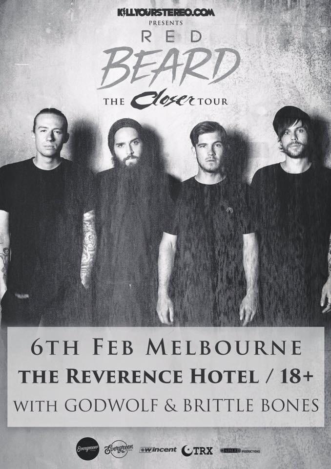 redbeardmusic's tweet photo. Melbourne !!!!!! We are playing tonight at the reverence hotel with our good friends Brittle Bones and Godwolf ! http://t.co/K66lgN3w1v