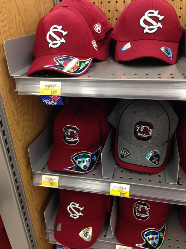 @towcaps <a href="/Shuless3/">Scott Shuler</a> These <a href="/UofSC/">University of South Carolina</a> hats look great on display at the Academy Sports in Columbia. Awesome variety!