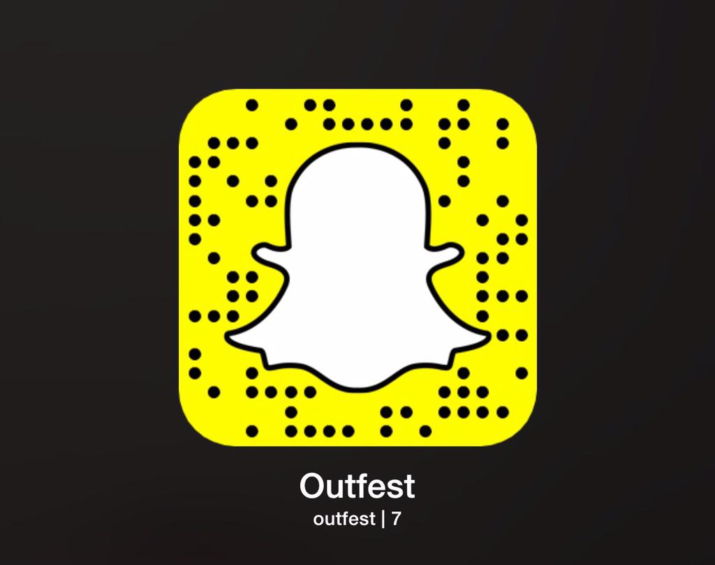 Outfest's tweet image. Guess who is now on #Snapchat? #FollowUs #ghostcode