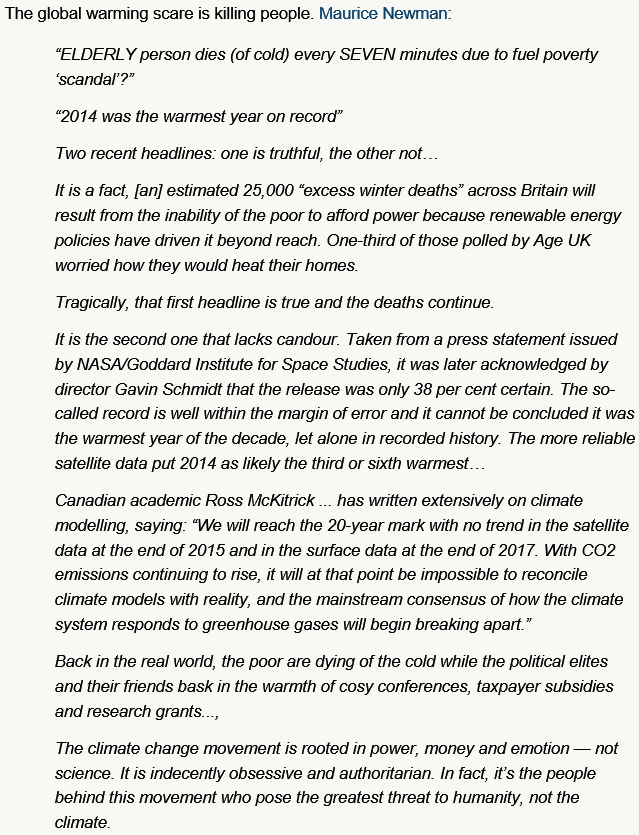 ILuvCO2's tweet photo. @GreenForAll Warmism a bigger danger than #globalwarming KILLING PEOPLE NOW http://t.co/sqR2hNOMoO #auspol #climatechange @climatecouncil
