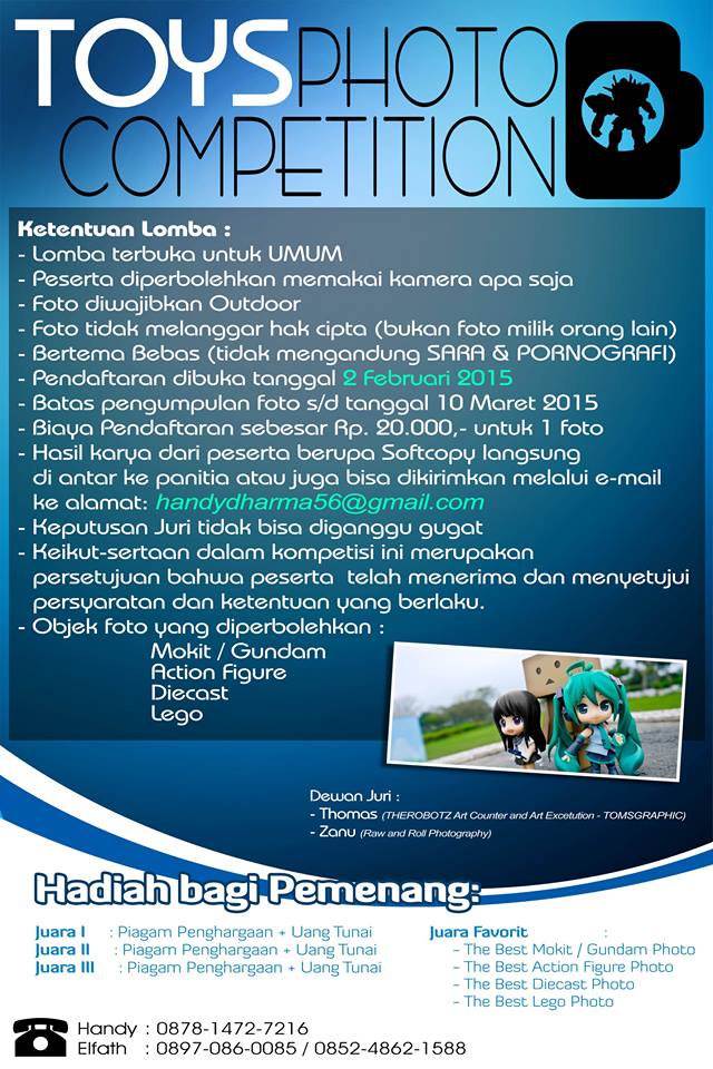 Toys Photo Competition 2015 @MG_Poliban <a href="/iradioBJM/">90.1 FM iradio BJM</a> <a href="/banjarmasinpost/">Banjarmasin Post</a> @dutatv_bjm <a href="/dutaTV/">Duta TV</a> <a href="/bjmUpdate/">#BanjarmasinINFO</a> <a href="/handyjazzycore/">HandyDharma</a>