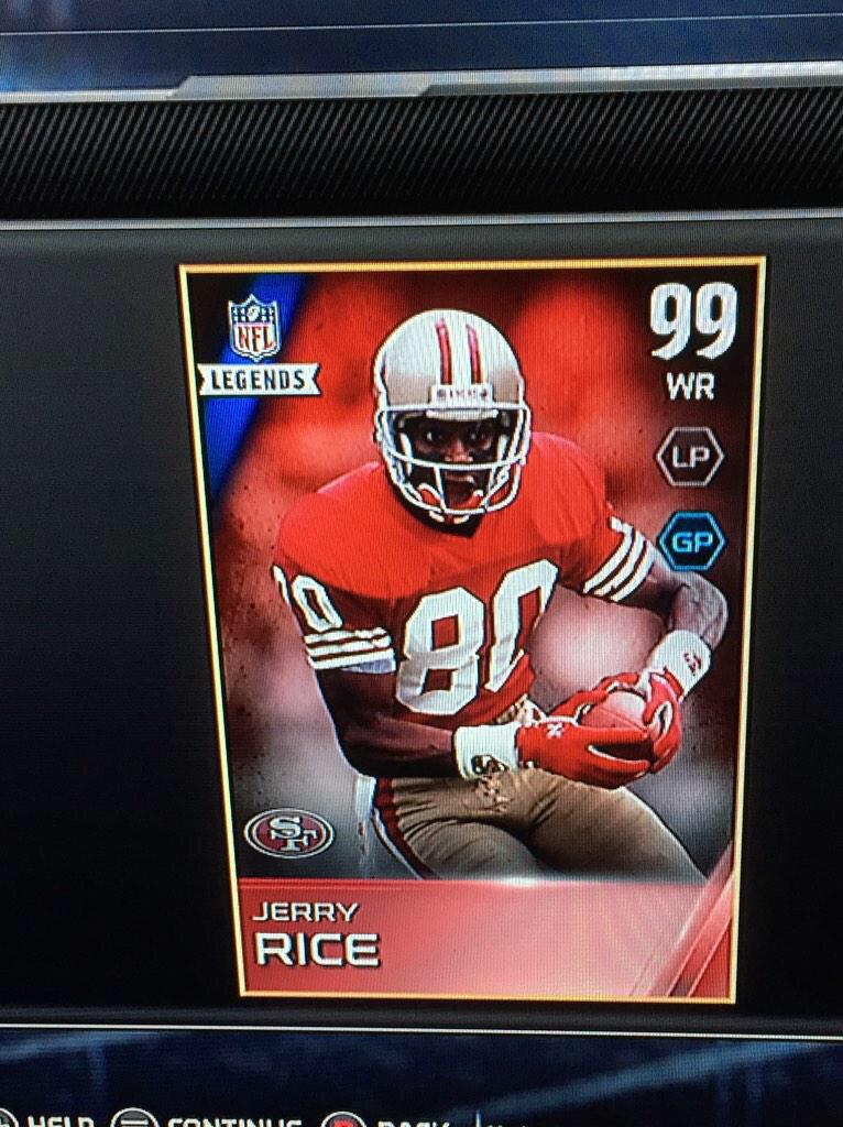 EngineerMikeTV's tweet image. Jerry rice giveaway! MUST follow me and rt and tweet me a pic of your team to be entered! Thx and gl