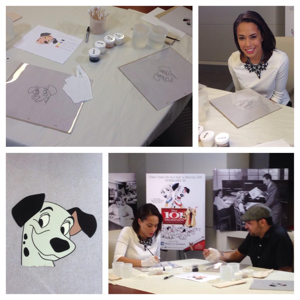 A_Hudge's tweet image. "Ink&amp;amp;Paint" at #Disney! Working w/Antonio was a treat! #101Dalmatians #DiamondEdition @DisneyAnimation @blacktreetv