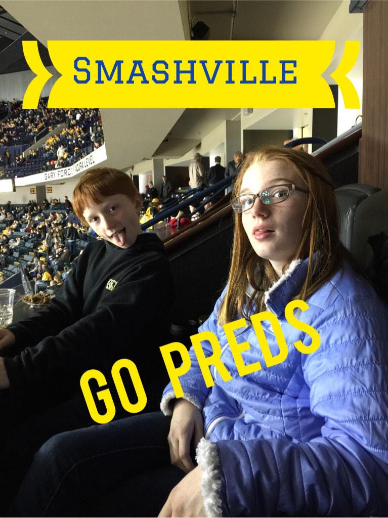 shannonbevins's tweet image. My son is telling me to tweet this with #Preds1. #Smashville