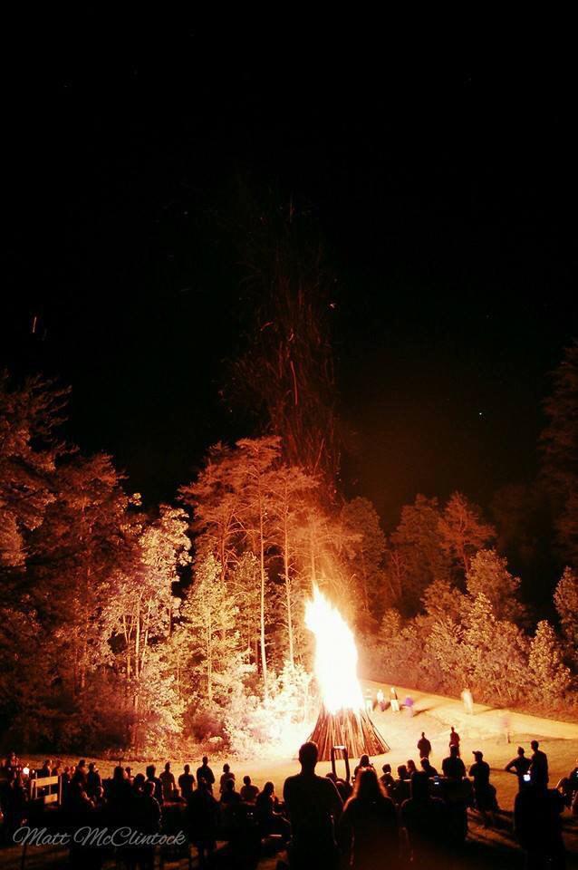 Speleofest 2014 Bon fire. Picture by Matt McClintock