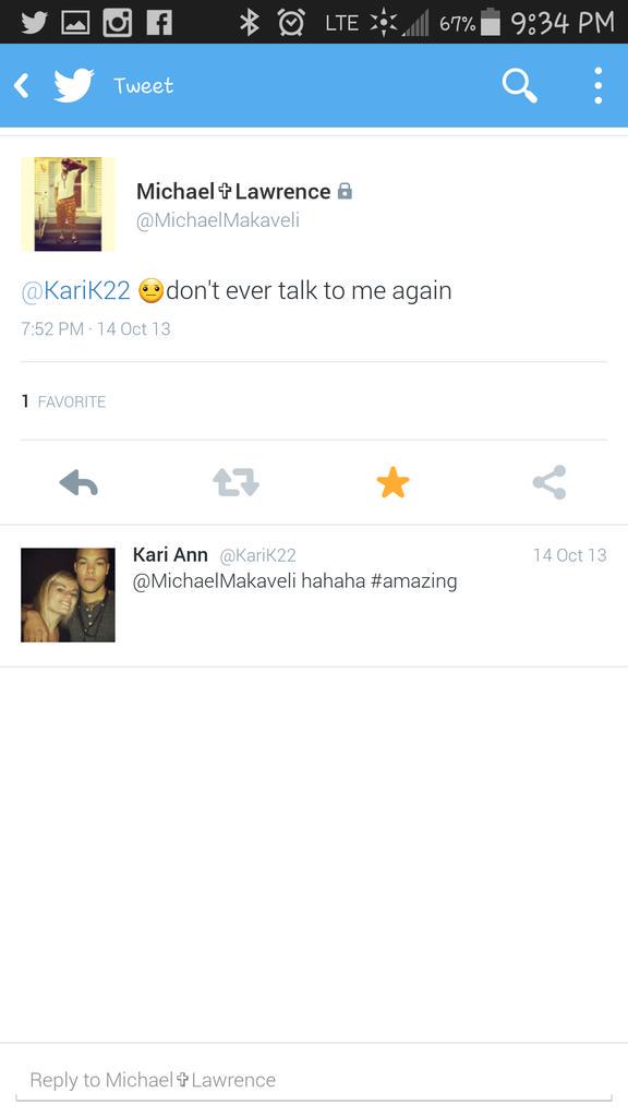 KariK22's tweet photo. Lmao I loved annoying him http://t.co/Cf92kSWVy8
