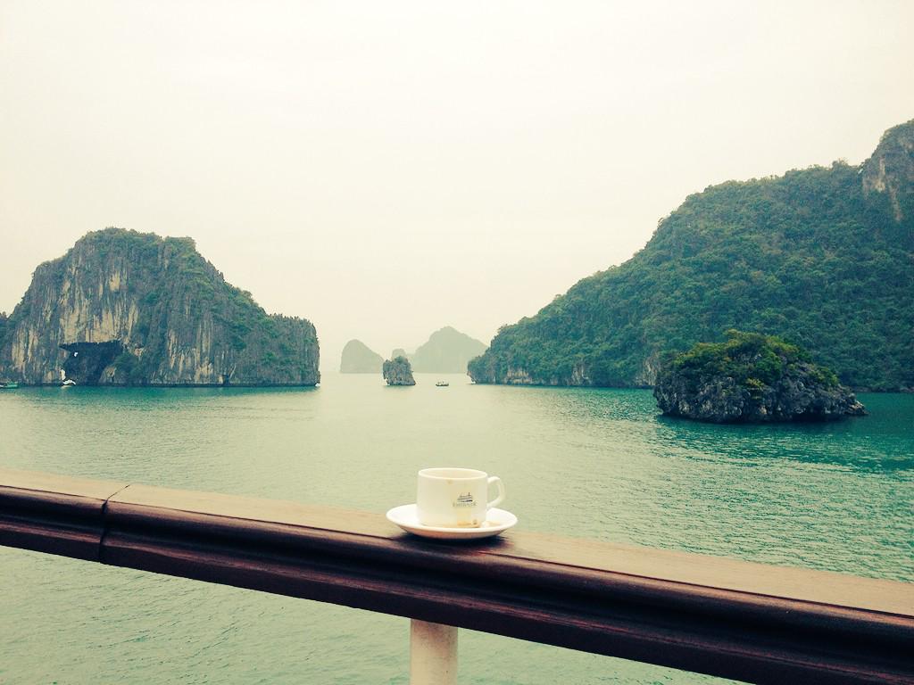 CareerPromises's tweet photo. #Starbucks finally beaten to a place in my heart. Emeruade Cruises Halong Bay, probably the best coffee in the world http://t.co/CMQX1HSWkZ