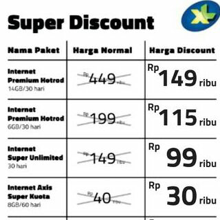 Paket internet XL Super diskon,,MAU ???