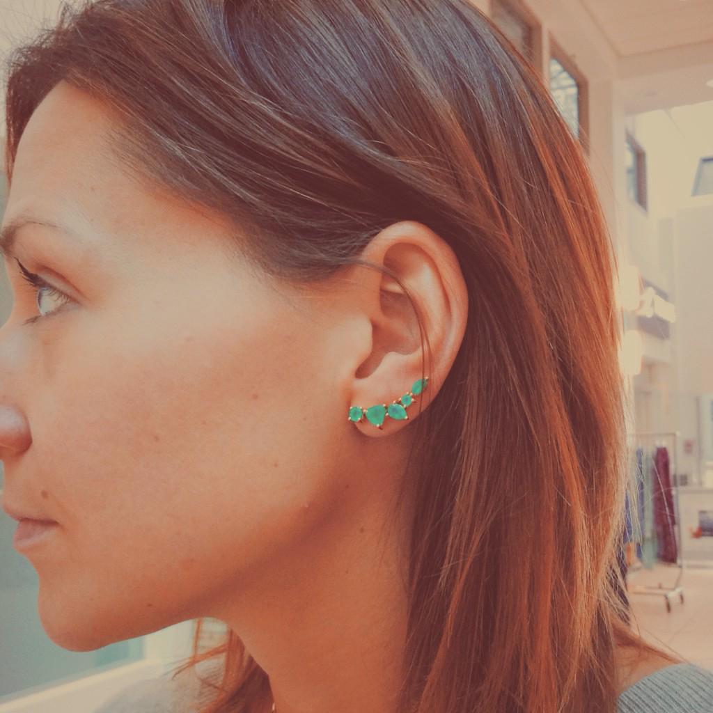 barrenland's tweet photo. Leah Alexandra green onyx wing earrings! A perfect gift for Valentine's day;) http://t.co/k6pcdUb800