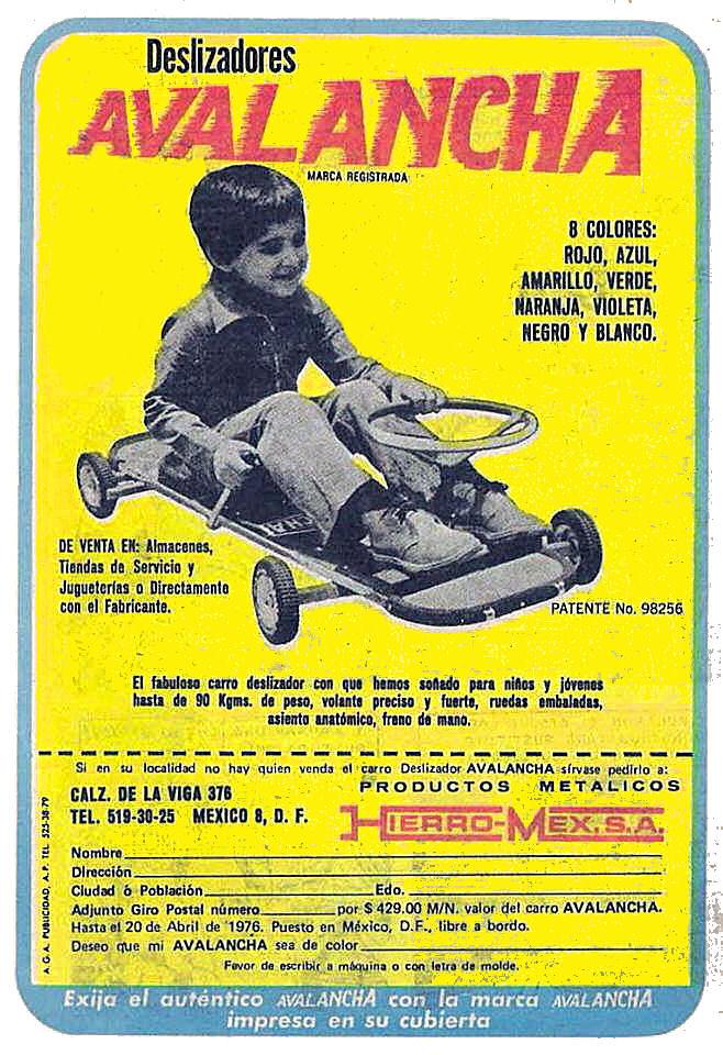carro deslizador avalancha