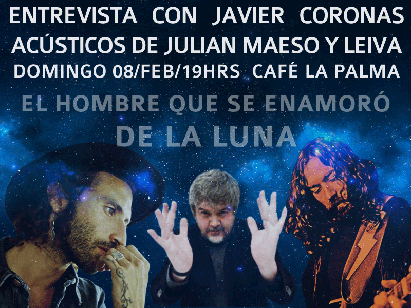 ElHombreLuna's tweet photo. #SORTEO RT a este tuit y consigue invitación doble para ver el domingo a @julimaeso y @Leiva_Oficial en @cafelapalma http://t.co/eSiDDVypdw