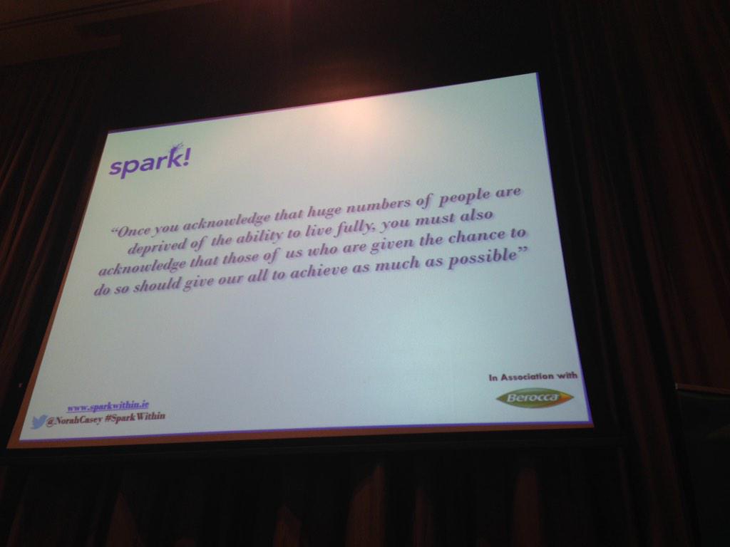 OCarrollConsult's tweet image. Great inspirational #start from extraordinary woman @NorahCasey who calls herself ordinary.  #sparkwithin