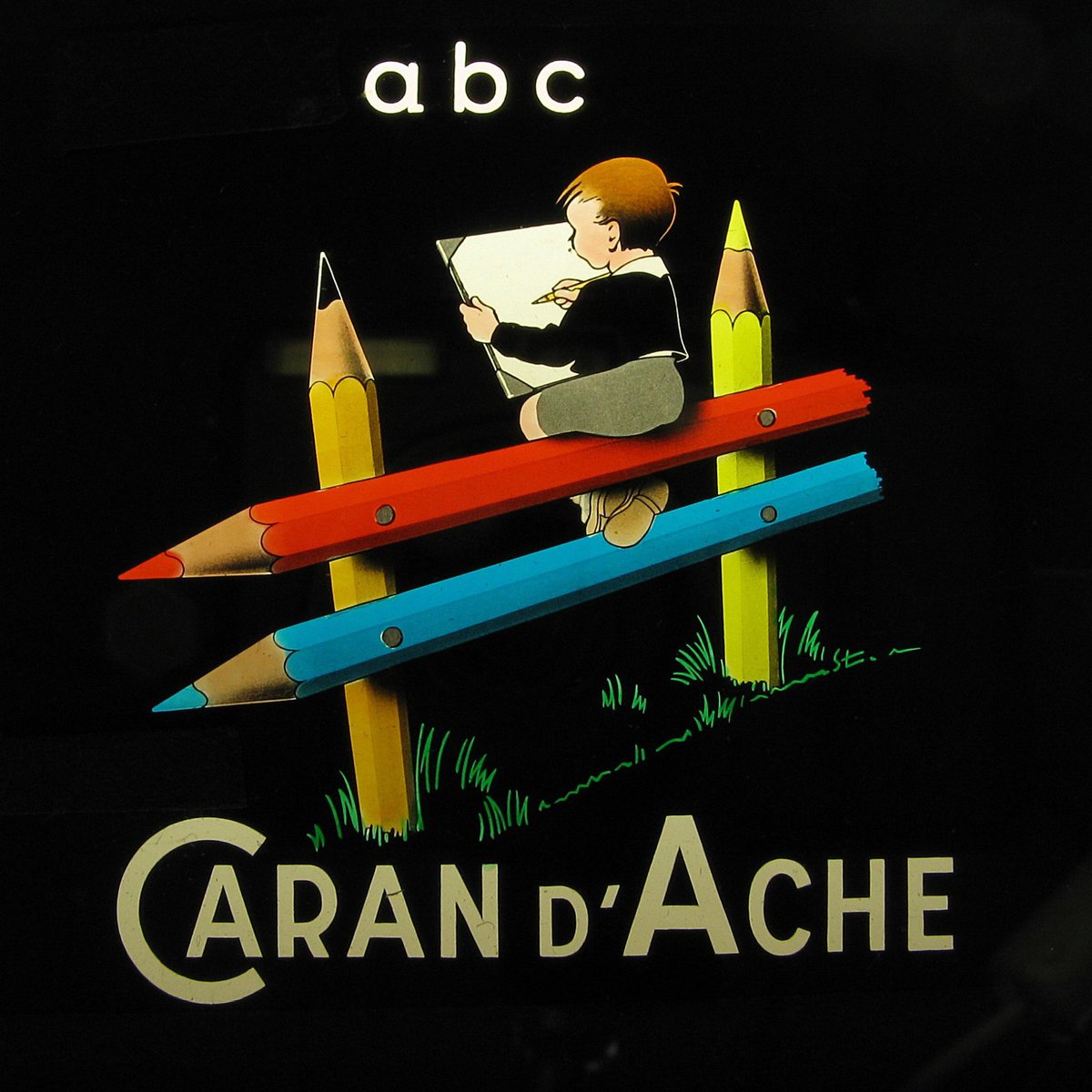 Vintage Ad for Caran d'Ache coloured pencils, around 1950 #carandache100